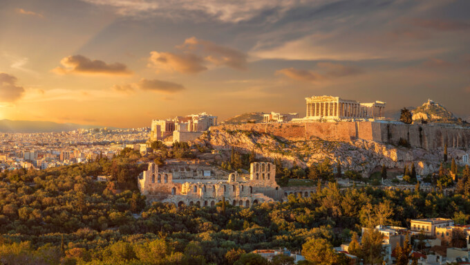 A view of the acropolis from above.